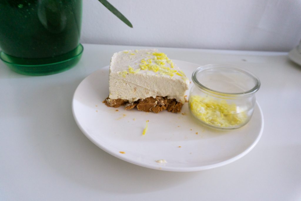 tarta de limón vegana y sin gluten